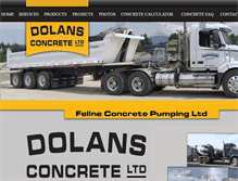 Tablet Screenshot of dolansconcrete.com